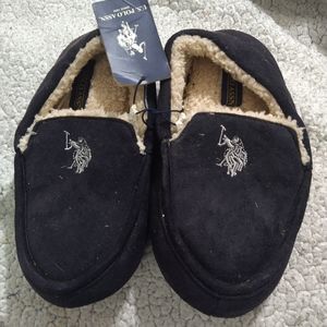 NWT Polo black comfy Boys slippers